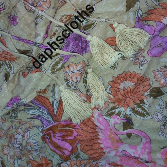 Very Rare Spell Free People Siren Song Boho Midi Pink Dress Flamingo S Unicorn - Picture 14 of 16